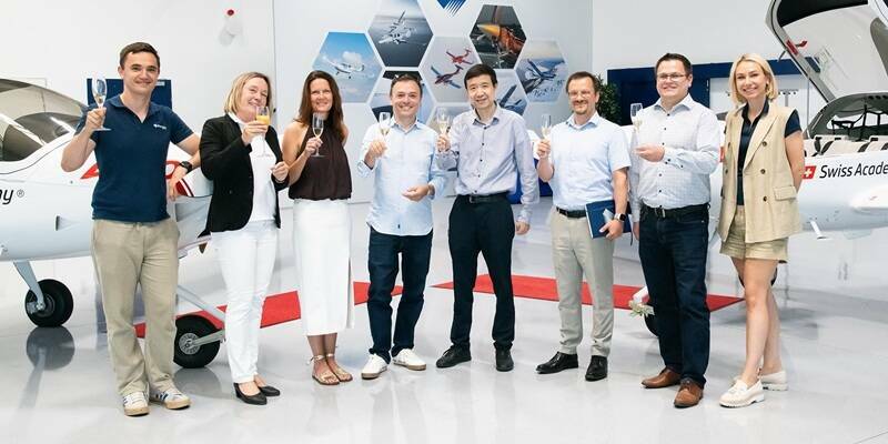 Geoconnexion News RSS Feed - Diamond Aircraft Delivers First DA20i Katana Aircraft to AELO Swiss Academy