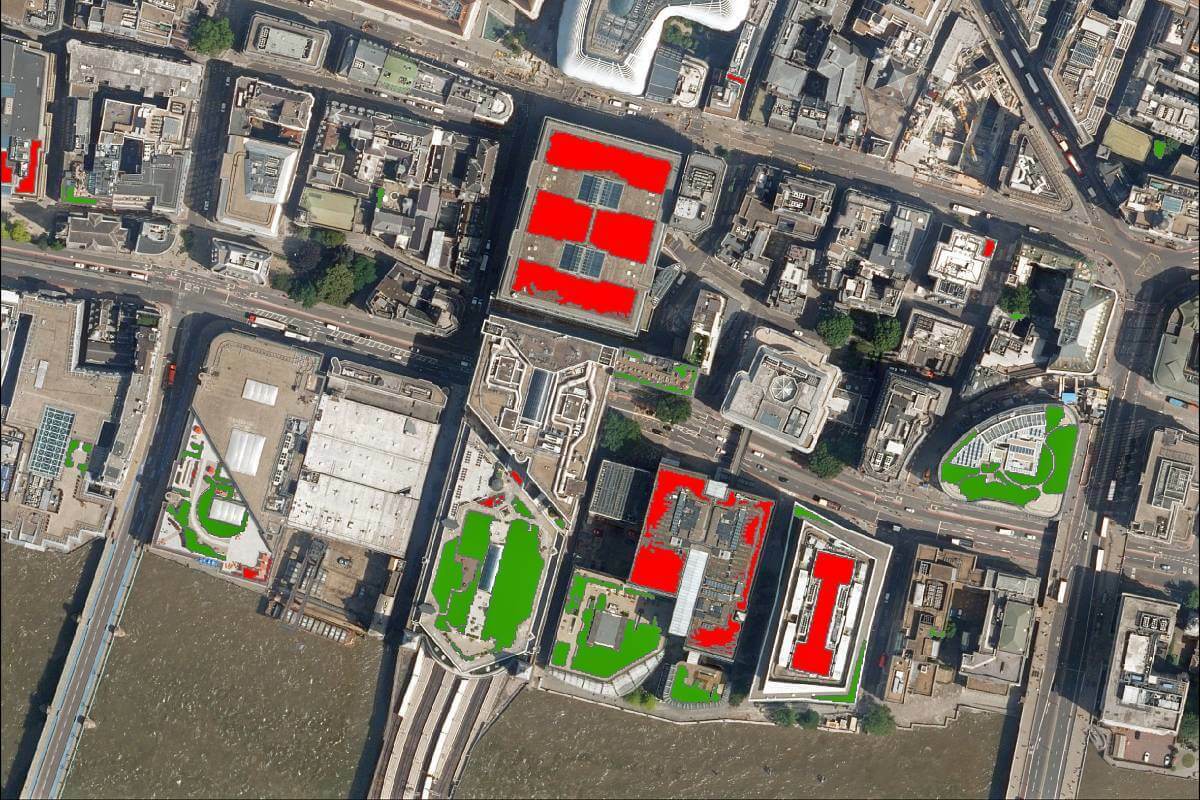 Bluesky Aerial Photography used to Map Green Roofs