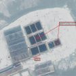 Russia: Satellite Imagery shows whales held captive in Srednyaya Bay (from import)
