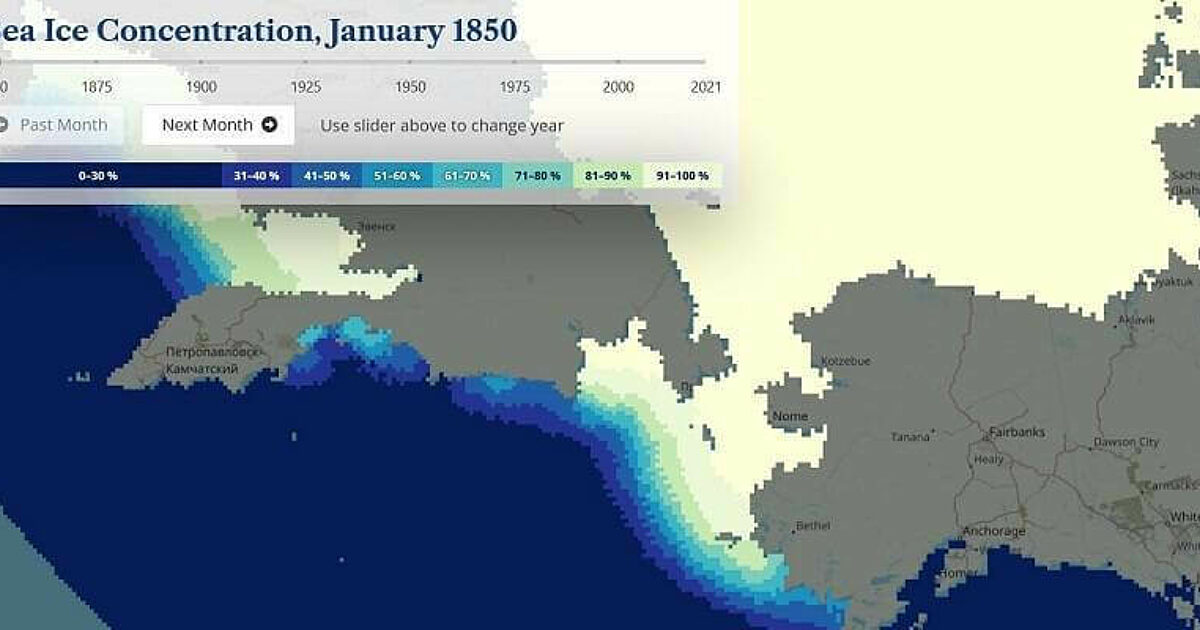 Historical Arctic Sea Ice Atlas – 170 years in real-time