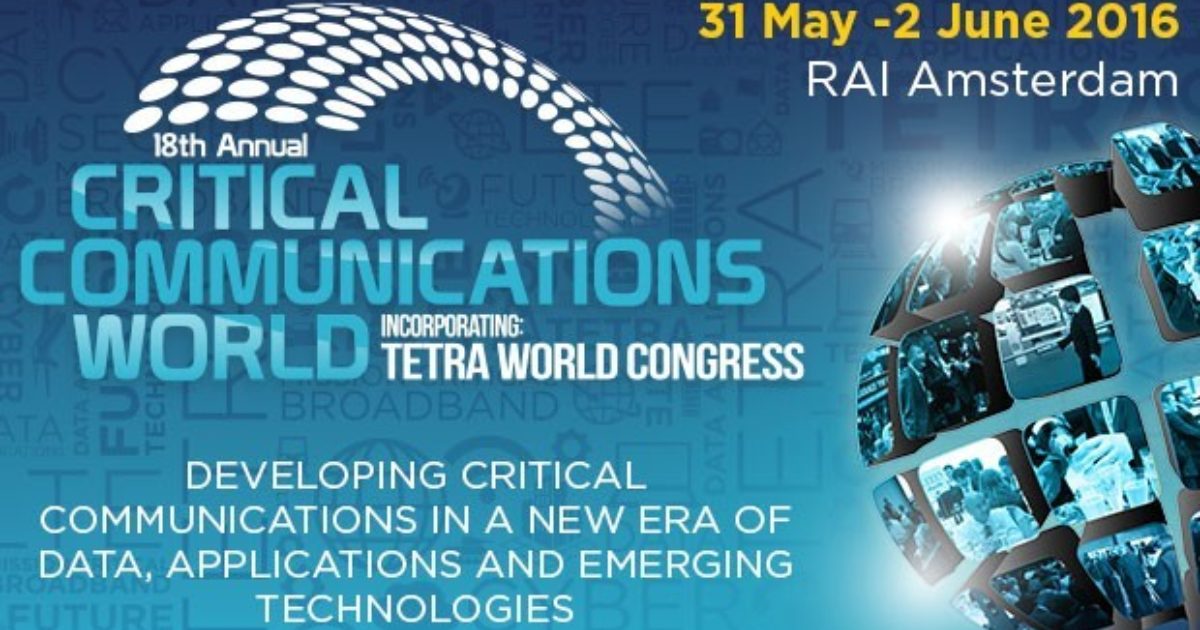 Critical Communications World 2016 GeoConnexion