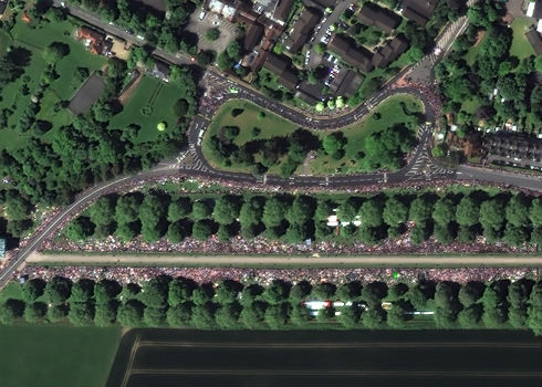 Satellite Image Shows Massive Royal Wedding Crowds (from import)