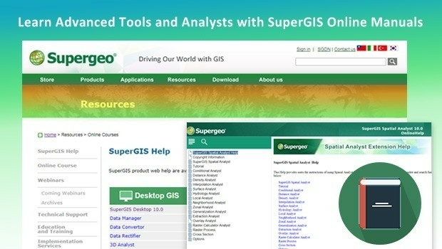 Learn Advanced Tools and Analysts with SuperGIS Online Manuals (from import)