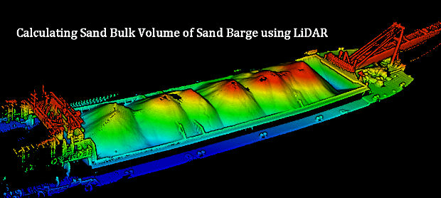 Calculating Sand Bulk Volume of Sand Barge using LiDAR (from import)