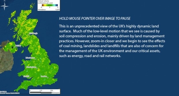 New land motion map shows the human impact on the UK landscape (from import)