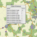 Free ZIP Code Business Counts Data for Maptitude Mapping Software (from import)