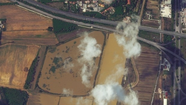 Italy: Satellite Images of Flooding in Livorno (from import)