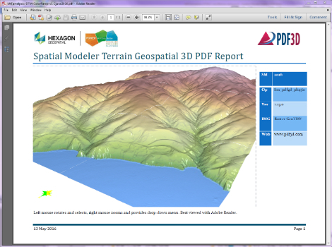 PDF3D Releases 3D Geospatial PDF Plugin for ERDAS IMAGINE (from import)