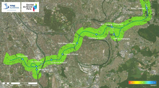Grand Paris Express: first results of satellite monitoring (from import)