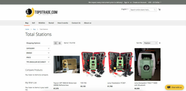 Topotrade first worldwide marketplace for Land Surveying Instruments (from import)