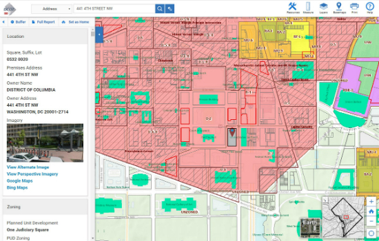 Blue Raster Incorporates Esri Technology into DC Office of Zoning Map (from import)