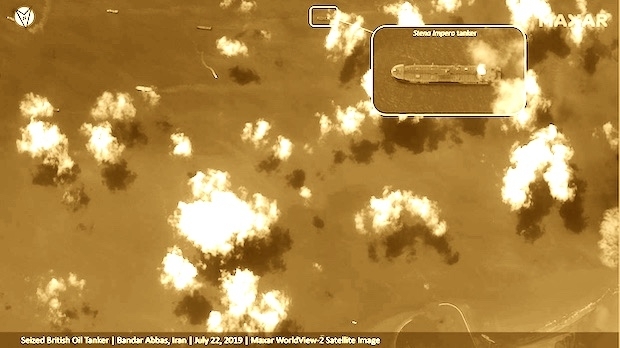 Satellite Imagery: Captured British Oil Tanker (from import)