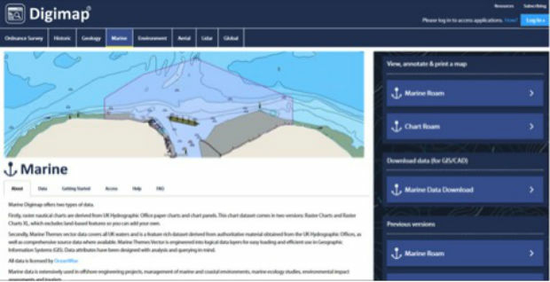 Students and Researchers now benefit from access to OceanWise Marine Mapping via Digimap™ (from import)