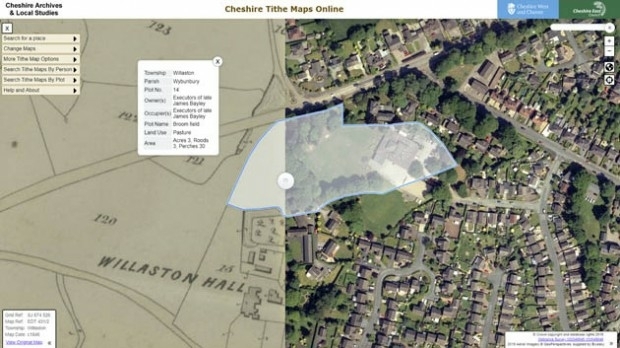 Aerial Photographs Bring to Life Early Tax Maps of Cheshire (from import)