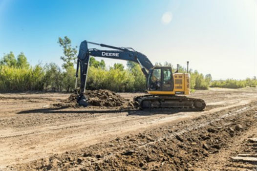 New Topcon automatic excavator system featuring fingertip control (from import)