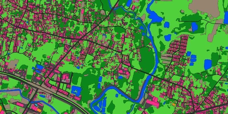 Land cover map c Ecopia AI Airbus