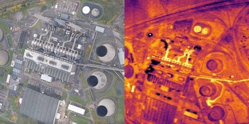 Satellite Vu power plant industrial operation