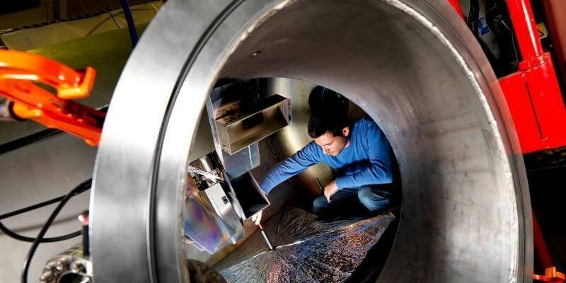 Student working on space satellite technology 1