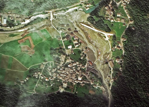 Seen From Space: Landslide in the Swiss Alps (from import)