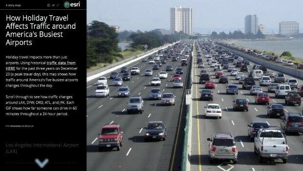 Esri Maps Highlight Holiday Traffic around Major Airports (from import)