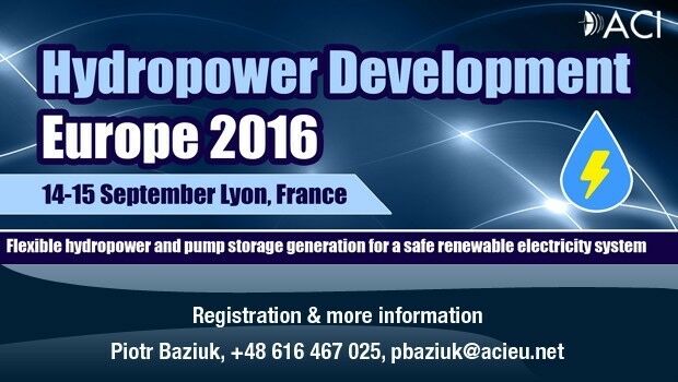 Hydropower Development Europe 2016 , 14-15 September, Lyon, France (from import)