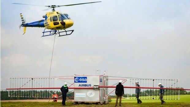 JUICE radar antenna tested in helicopter flight campaign (from import)
