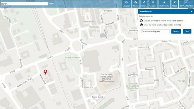 Cadcorp SIS WebMap offers access to what3words addressing (from import)