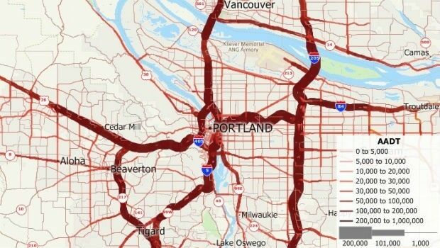 Free U.S. Traffic Count Data for Use with Maptitude (from import)