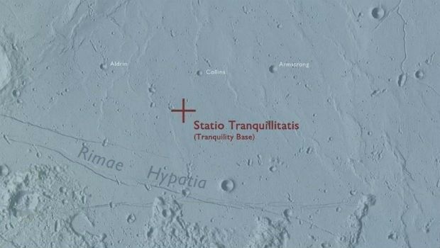 Ordnance Survey map commemorates 1969 moon landing (from import)