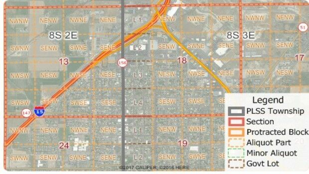 Free Public Land Survey System (PLSS) Data for Use with Maptitude (from import)
